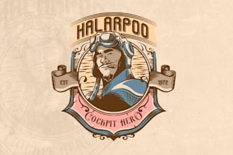 design a classic vintage pilot logo