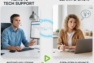 provide tech and IT support remotely and teach if required