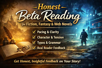 do honest, detailed beta reading for fiction and web novels