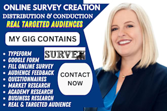 create, distribute and conduct online survey to real targeted audience