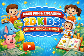make fun and engaging 2d kids animation cartoons