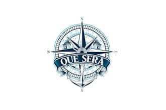 create graceful and fantastic compass logo design