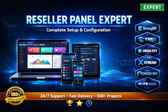 create reseller panel for strong 8k, trex,mega ott, lion ott,b1g, zen4k, dream4k