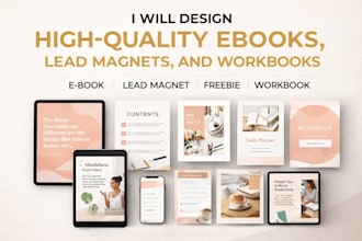 design ebook, lead magnet, workbook, freebie and canva template
