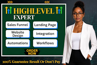 gohighlevel website design, sales funnel, ghl automation, ghl landing page