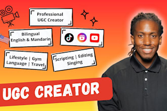 create english and mandarin ugc content for tiktok, ig, youtube, and rednote