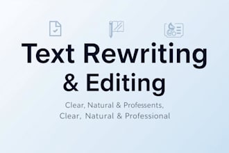 rewrite and improve your text clearly and naturally
