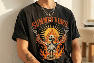 design summer streetwear graphics and vintage  tshirts