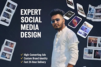design eye catching social media post and ads professionally