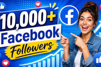 promote your facebook page with 10,000 real followers