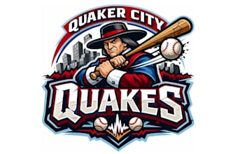 design baseball, basketball, football, mascot, hockey with unlimited revision