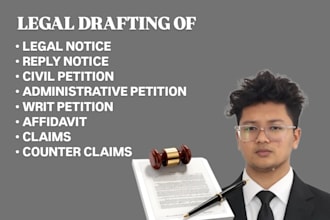 draft your legal notice, affidavit, plaint