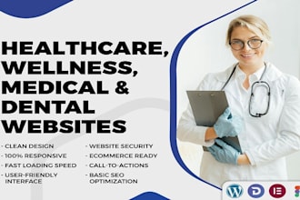 design premium medical, healthcare, home care, dental or doctor website