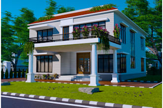 modeling and render your exterior design