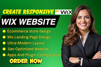 design a modern, responsive wix site for your business