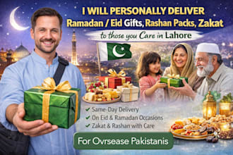 your personal ramadan,eid courier, virtual assistant  lahore, pakistan