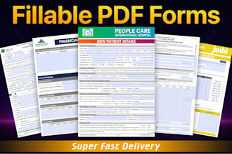 design fillable PDF form or editable PDF in adobe acrobat