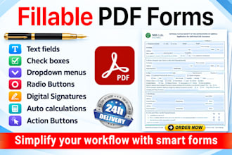 create fillable PDF form and interactive PDF form in acrobat