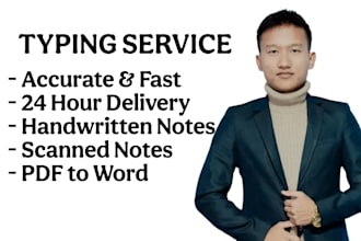 provide fast typing and scanned document retyping