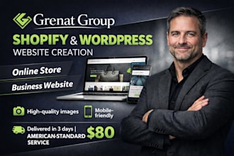 your shopify or wordpress web site in 24h with hight quality and modern design