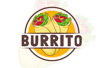 do funny tacos mexican mascot logo design with company