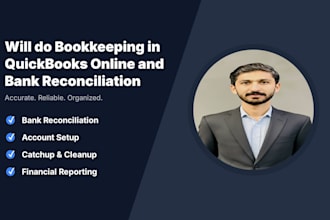 do quickbooks setup, cleanup,catchup bookkeeping and bank reconciliation