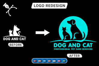 design, redesign, refresh, color change and vectorize logo
