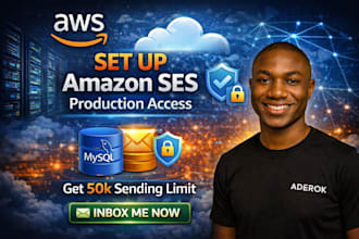 set up amazon ses and get production access approval with 50k sending limit