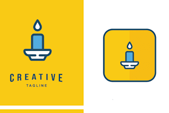 design custom candle labels, candle logo and product label