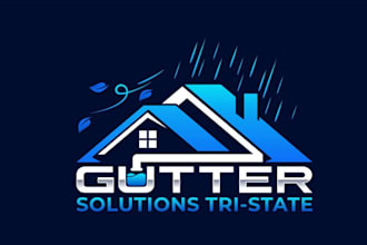 create wonderful and excellent gutter service logo design