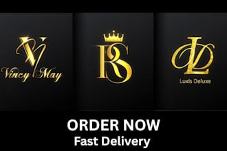 design professional luxury 3d gold monogram logo for business