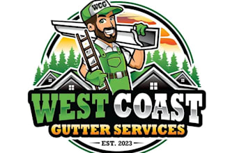 create professional and specially gutter service logo design
