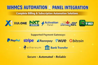set up and automate whmcs with nxt, xtream UI and xui one
