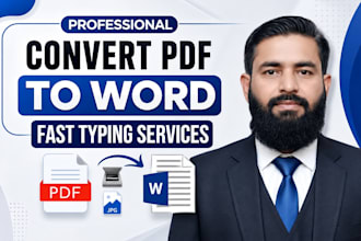 convert pdf to word, scan images to word and manual retyping
