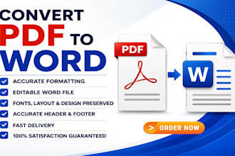 convert PDF to ms word in editable file with formatting