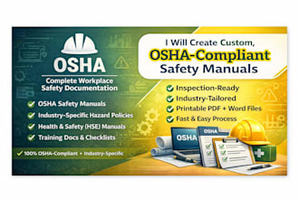 create osha compliant safety manuals for construction industrial and workplaces