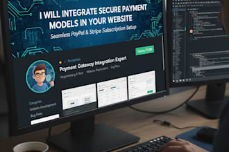 integrate secure paypal or stripe subscription models into your website