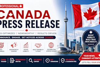 canada press release writing SEO optimized news release service