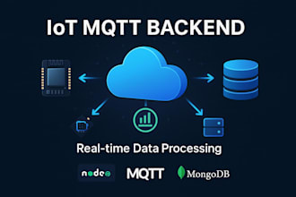 develop iot backend with mqtt broker, nodejs and realtime dashboard