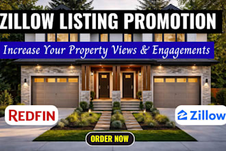 promote your zillow and redfin estate listings to increase views and visits