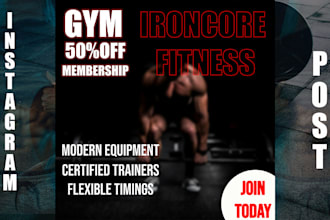design instagram posts for gyms and fitness