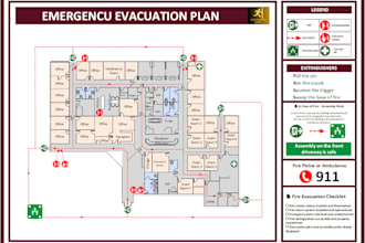design fire exit plan evacuation diagram and safety map