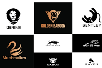 do unique vintage animal logo design with hand drawn