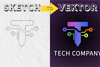 turn your sketch into a professional vector logo