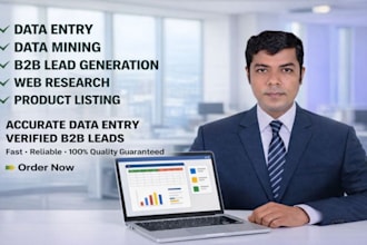 do fast data entry and high quality b2b lead generation