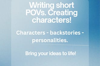 write character backstories and short stories