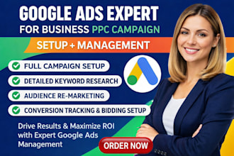 setup high converting google ads PPC campaign  shopify ecommerce local business