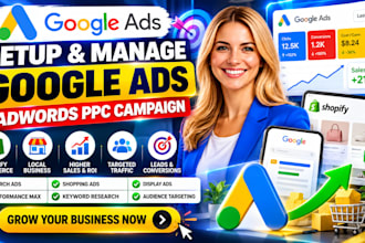 setup google ads adword PPC campaign specialist shopify ecommerce local business
