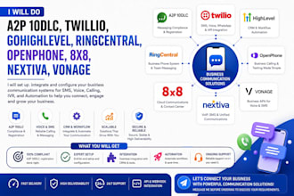 do a2p 10dlc, twillio, gohighlevel, ringcentral, openphone, 8x8, nextiva, vonage