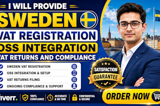 provide sweden vat registration oss integration, vat returns and compliance
